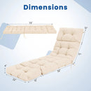 Outdoor Lounge Chaise Cushion 73"x22" with High Back String Ties by LJGDeals