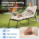 Outdoor Lounge Chaise Cushion 73"x22" with High Back String Ties by LJGDeals