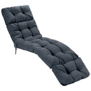 Outdoor Lounge Chaise Cushion with String Ties for Garden Poolside by LJGDeals