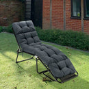 Outdoor Lounge Chaise Cushion with String Ties for Garden Poolside by LJGDeals