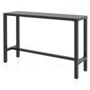 48/55 Inch Outdoor Bar Table with Waterproof Top and Heavy-duty Metal Frame by LJGDeals