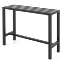 48/55 Inch Outdoor Bar Table with Waterproof Top and Heavy-duty Metal Frame by LJGDeals