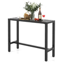 48/55 Inch Outdoor Bar Table with Waterproof Top and Heavy-duty Metal Frame by LJGDeals