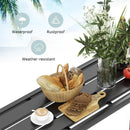 48/55 Inch Outdoor Bar Table with Waterproof Top and Heavy-duty Metal Frame by LJGDeals