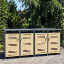 Outdoor Metal Garbage Bin Storage Shed for 2 Trash Cans by LJGDeals