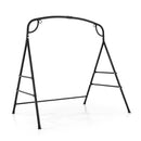 Outdoor Metal Swing Stand with 4 Support Bars and 2 Hanging Ways-Black by LJGDeals