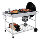 Outdoor Movable Grill Table for 18/22 Inch Weber Original Kettle for Camping by DirectDeals