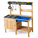 Outdoor Mud Kids Kitchen Playset Wooden Pretend Play Toy with Kitchenware by LJGDeals