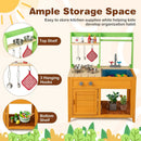 Outdoor Mud Kitchen Playset for Girls and Boys 3+ Years Old-Orange by LJGDeals