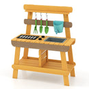 Outdoor Mud Kitchen for Kids Wooden Play Kitchen Toy for Boys Girls Aged 3-8-Yellow by LJGDeals