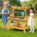 Outdoor Mud Kitchen for Kids Wooden Play Kitchen Toy for Boys Girls Aged 3-8-Yellow by LJGDeals