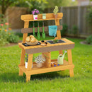 Outdoor Mud Kitchen for Kids Wooden Play Kitchen Toy for Boys Girls Aged 3-8-Yellow by LJGDeals