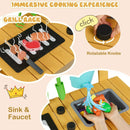 Outdoor Mud Kitchen for Kids Wooden Play Kitchen Toy for Boys Girls Aged 3-8-Yellow by LJGDeals