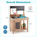 Wooden Play Kitchen with Stove, Storage & Water System by LJGDeals