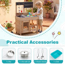 Wooden Play Kitchen with Stove, Storage & Water System by LJGDeals