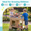 Wooden Play Kitchen with Stove, Storage & Water System by LJGDeals
