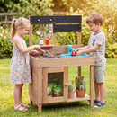 Wooden Play Kitchen with Stove, Storage & Water System by LJGDeals