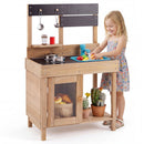 Wooden Play Kitchen with Stove, Storage & Water System by DirectDeals
