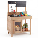 Wooden Play Kitchen with Stove, Storage & Water System by LJGDeals