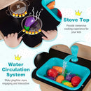 Wooden Play Kitchen with Stove, Storage & Water System by LJGDeals