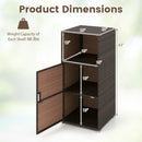 PE Wicker Storage Cabinet with Door and Open Shelf by LJGDeals