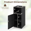PE Wicker Storage Cabinet with Door and Open Shelf by LJGDeals
