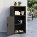 PE Wicker Storage Cabinet with Door and Open Shelf by DirectDeals