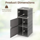 PE Wicker Storage Cabinet with Door and Open Shelf by LJGDeals