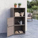 PE Wicker Storage Cabinet with Door and Open Shelf by LJGDeals