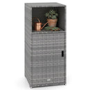 PE Wicker Storage Cabinet with Door and Open Shelf by DirectDeals