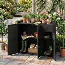 Outdoor Storage Cabinet with 3 Doors and Adjustable Shelves by LJGDeals