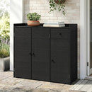 Outdoor Storage Cabinet with 3 Doors and Adjustable Shelves by LJGDeals