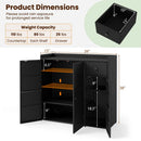 Outdoor Storage Cabinet with 3 Doors and Adjustable Shelves by LJGDeals