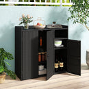 Outdoor Storage Cabinet with 3 Doors and Adjustable Shelves by LJGDeals