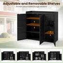 Outdoor Storage Cabinet with 3 Doors and Adjustable Shelves by LJGDeals