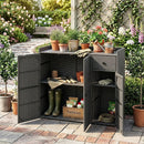 Outdoor Storage Cabinet with 3 Doors and Adjustable Shelves by LJGDeals