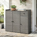 Outdoor Storage Cabinet with 3 Doors and Adjustable Shelves by LJGDeals