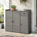 Outdoor Storage Cabinet with 3 Doors and Adjustable Shelves by DirectDeals