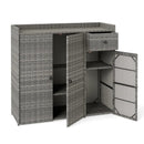 Outdoor Storage Cabinet with 3 Doors and Adjustable Shelves by LJGDeals