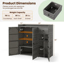 Outdoor Storage Cabinet with 3 Doors and Adjustable Shelves by LJGDeals