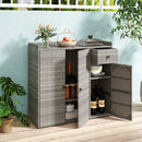 Outdoor Storage Cabinet with 3 Doors and Adjustable Shelves by LJGDeals