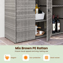 Outdoor Storage Cabinet with 3 Doors and Adjustable Shelves by DirectDeals