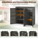 Outdoor Storage Cabinet with 3 Doors and Adjustable Shelves by LJGDeals