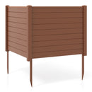 Outdoor PVC Air Conditioner Fence with 20 Inch Long Stakes