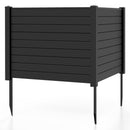 Outdoor PVC Air Conditioner Fence with 20 Inch Long Stakes-Black