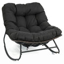 Papasan Rocking Chair with Thick Cushion - Outdoor Wicker by LJGDeals