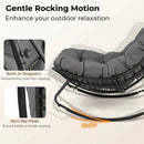 Papasan Rocking Chair with Thick Cushion - Outdoor Wicker by LJGDeals