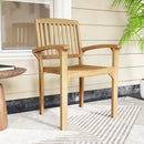 Outdoor Patio Chair with Slatted Seat and Curved Seat by DirectDeals