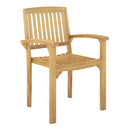 Outdoor Patio Chair with Slatted Seat and Curved Seat by DirectDeals