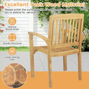 Outdoor Patio Chair with Slatted Seat and Curved Seat by DirectDeals